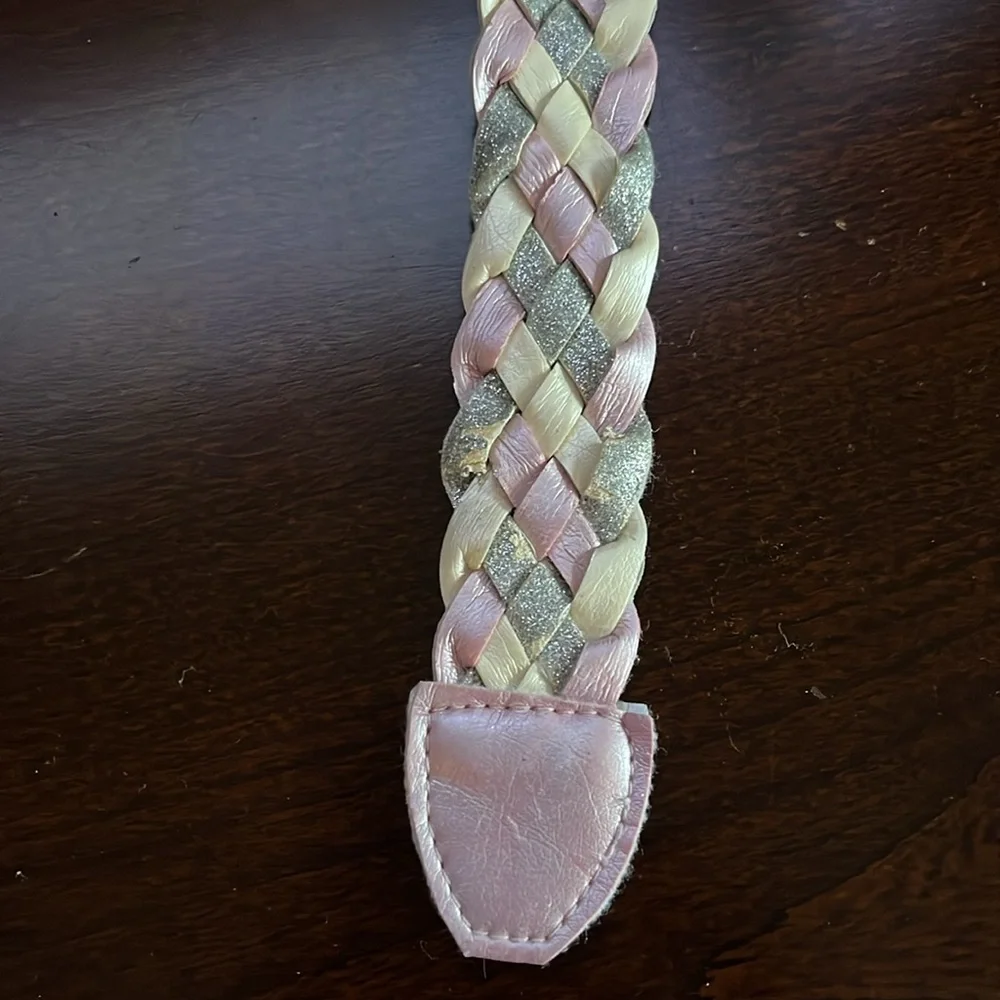 4 Adorable Girl’s Pink & Sparkly Fashion Belts.